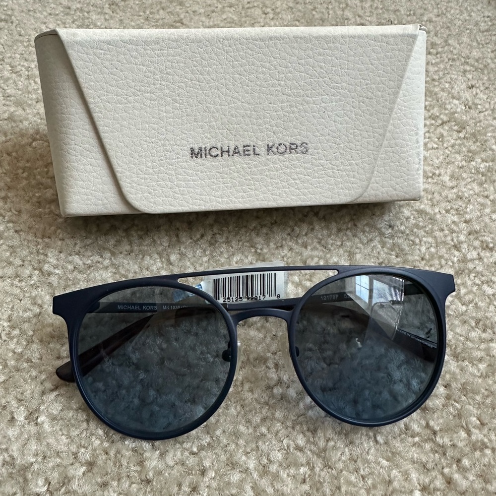 Michael Kors Navy Blue Aviator Sunglasses